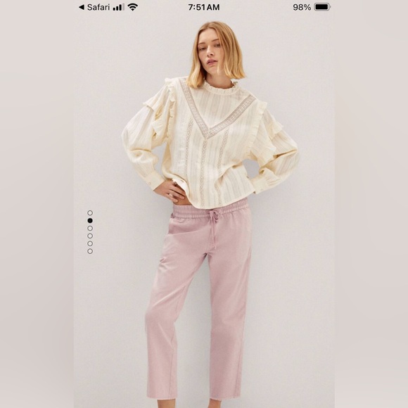 Mango Ruffled Blouse NWT Size 4 - Picture 7 of 7